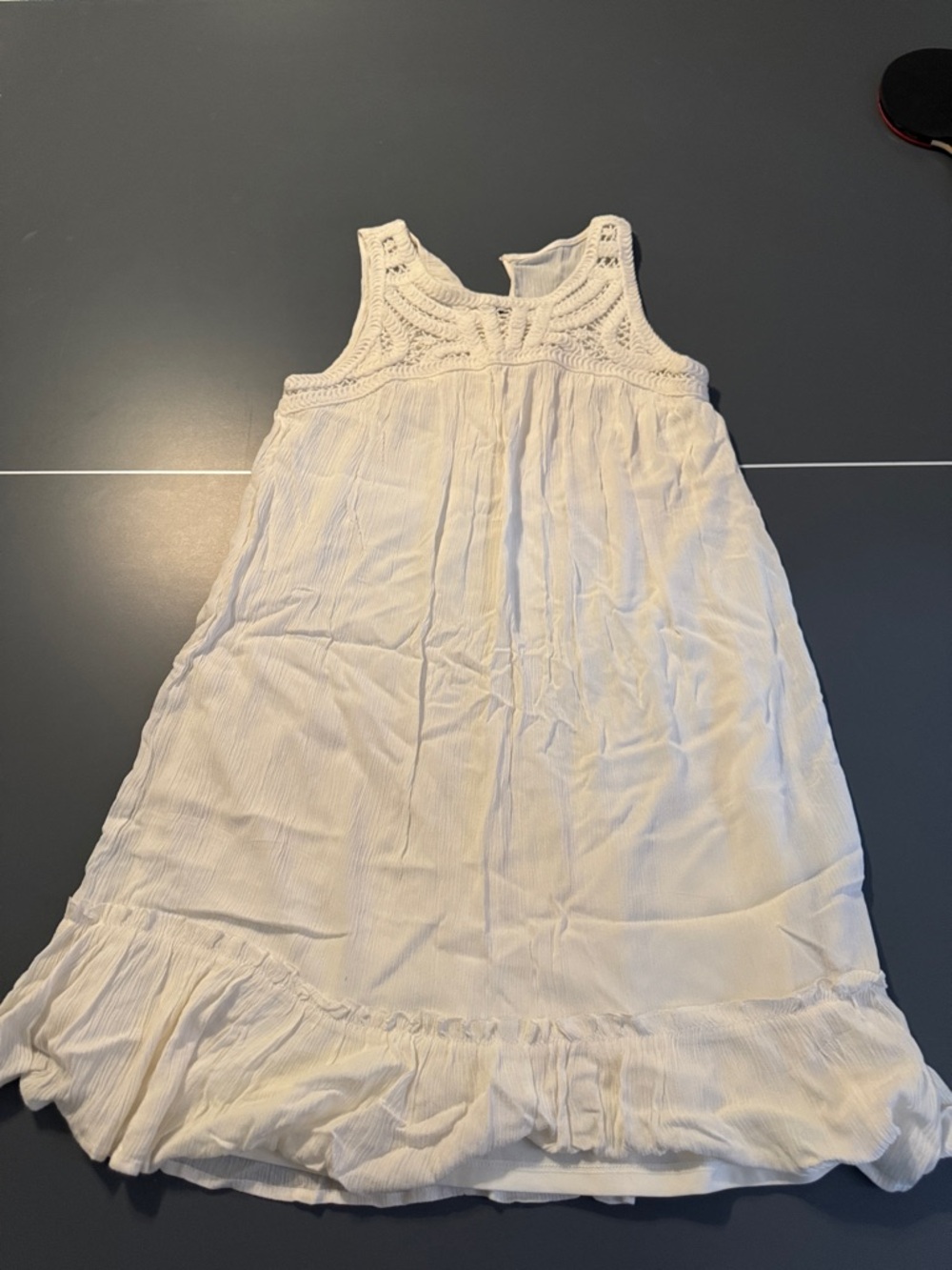 Maurices White Crochet Yoke Casual Sundress